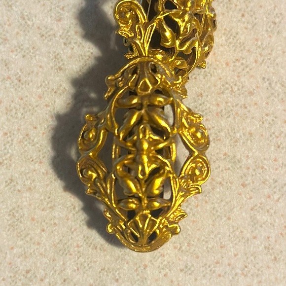 Vintage Francois gold tone screw clip on earrings (715) - Picture 5 of 6